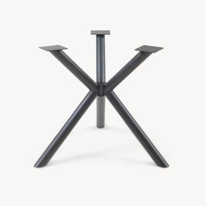 Tischgestell Viserinna Stahl 94,5x94,5x73 cm Schwarz [en.casa]