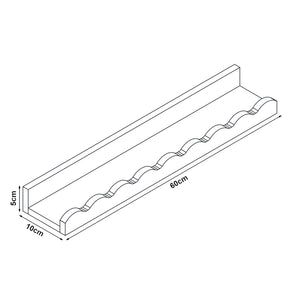 Kinder-Wandregal 2er Set Vestnes 60x10x5 cm Cotton Candy [en.casa]