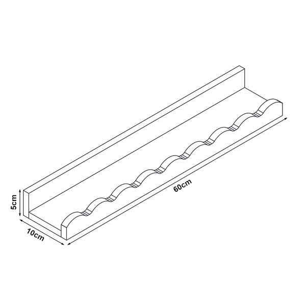 Kinder-Wandregal 2er Set Vestnes 60x10x5 cm Cotton Candy [en.casa]