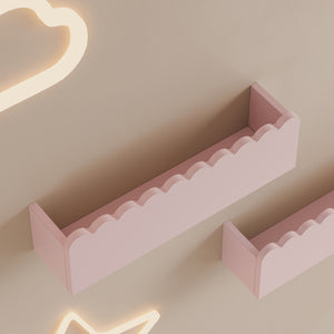 Kinder-Wandregal 2er Set Vestnes 40x10x10 cm Cotton Candy [en.casa]