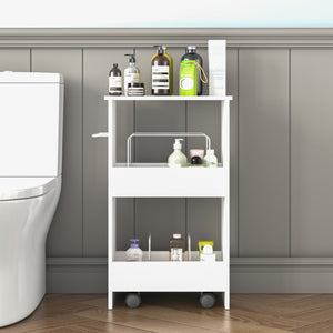 Rollwagen Katra 67x40x20 cm Weiß [en.casa]