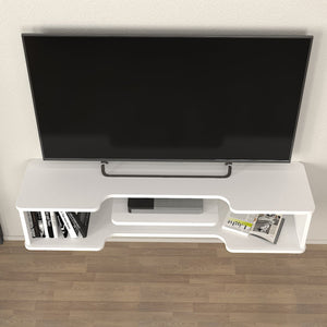 TV-Lowboard hängend Yrela 120x30x26 cm Weiß [en.casa]