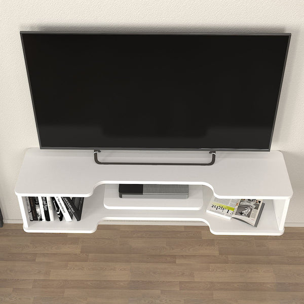 TV-Lowboard hängend Yrela 120x30x26 cm Weiß [en.casa]