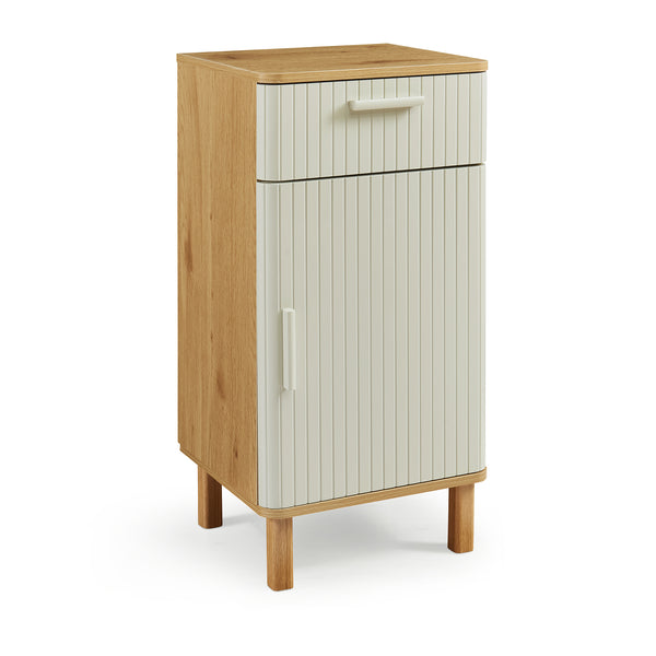 Badezimmerschrank Ferrersp 80x40x35 cm Eicheoptik/Sandfarben [en.casa]