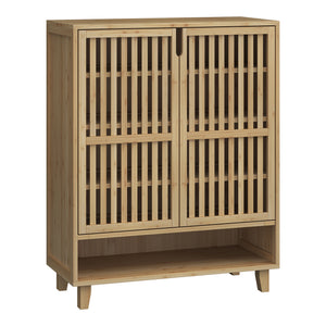 Schuhschrank Sirgerg 91x72x35 cm Bambus Natur [en.casa]