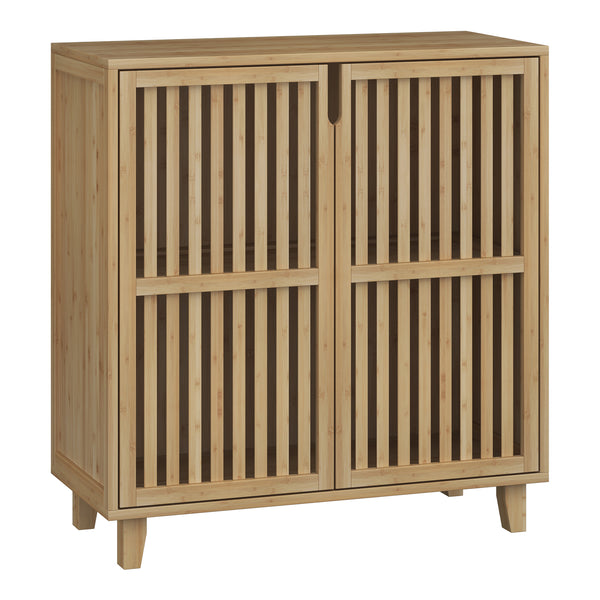 Beistellschrank Sirgerg 77x72x33 cm Bambus Natur [en.casa]