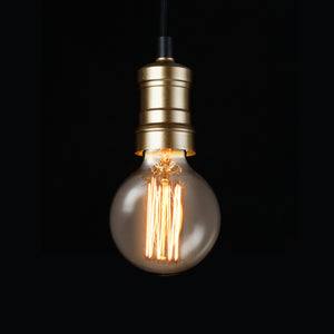 Hängelampe im Retro-Look [Messing] Edison Lampenfassung 1x/3x E27 Metall [lux.pro]