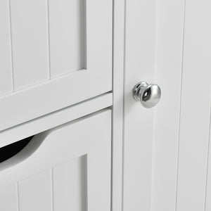 Badezimmerschrank Locust 81x55x30 cm Weiß en.casa