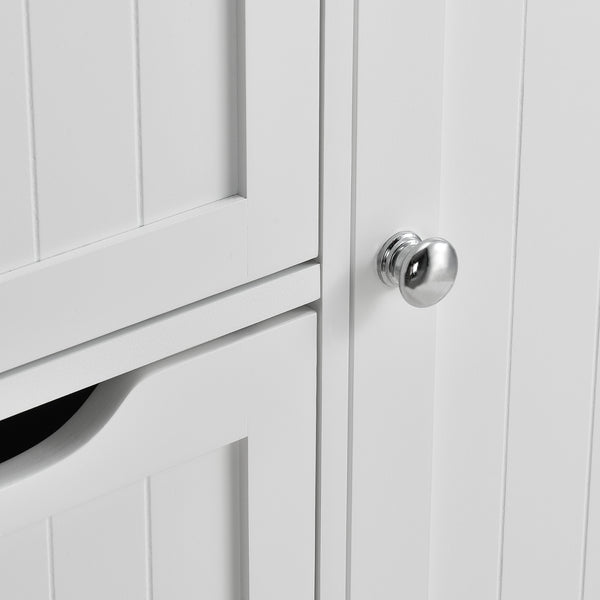 Badezimmerschrank Locust 81x55x30 cm Weiß en.casa