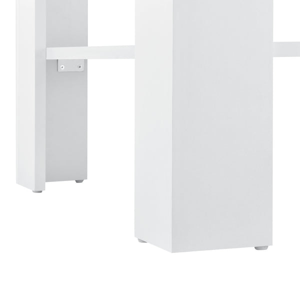 Couchtisch Aachen 60x60x40 cm mit Ablage Weiß en.casa