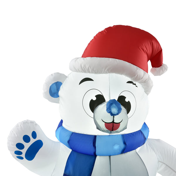 Polarbär 120 cm LED Aufblasbar für Innen und Außenbereich en.casa