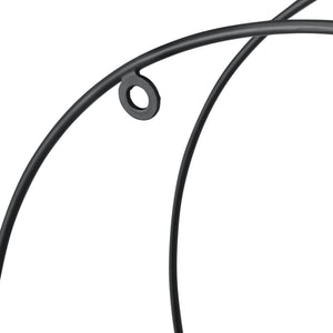 Wandregal Lily 35x12x35 cm Runddesign mit 2 Ablagen Schwarz en.casa