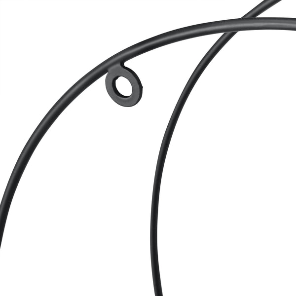 Wandregal Lily 35x12x35 cm Runddesign mit 2 Ablagen Schwarz en.casa