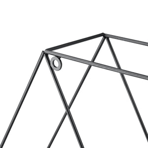 Wandregal Flint 62x12x53 cm Wabenförmig mit 4 Ablagen Schwarz en.casa