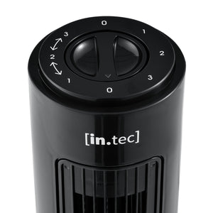 Standventilator mit 3 Stufen Geräuscharm Oszillation Schwarz in.tec