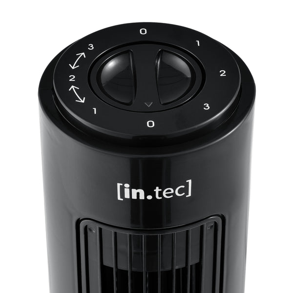 Standventilator mit 3 Stufen Geräuscharm Oszillation Schwarz in.tec