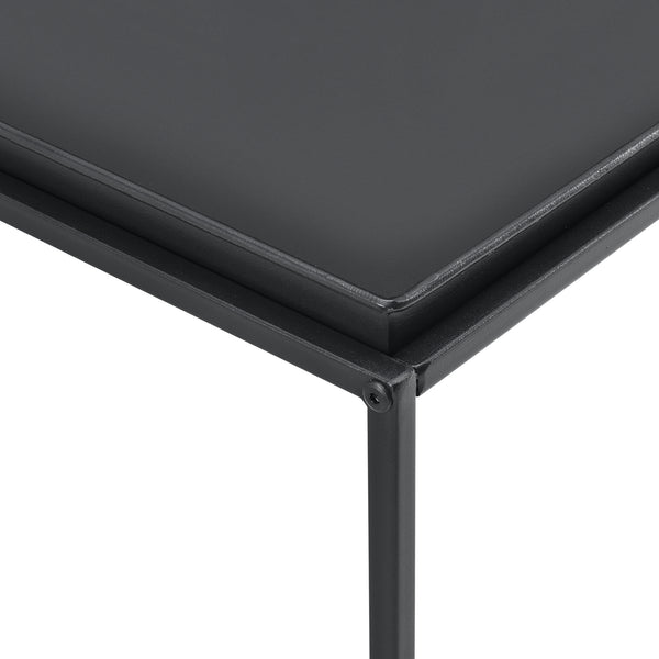 Couchtisch Nyker 47x100x50 cm Industriedesign Schwarz en.casa