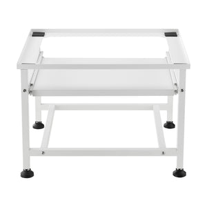 Waschmaschinen-Sockel Florimont mit Ausziehablage Stahl [en.casa]