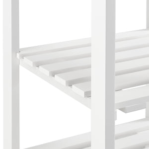 Servierwagen Biel 76x37x37 cm Rollwagen mit Schublade MDF Holzfarben/Weiß en.casa