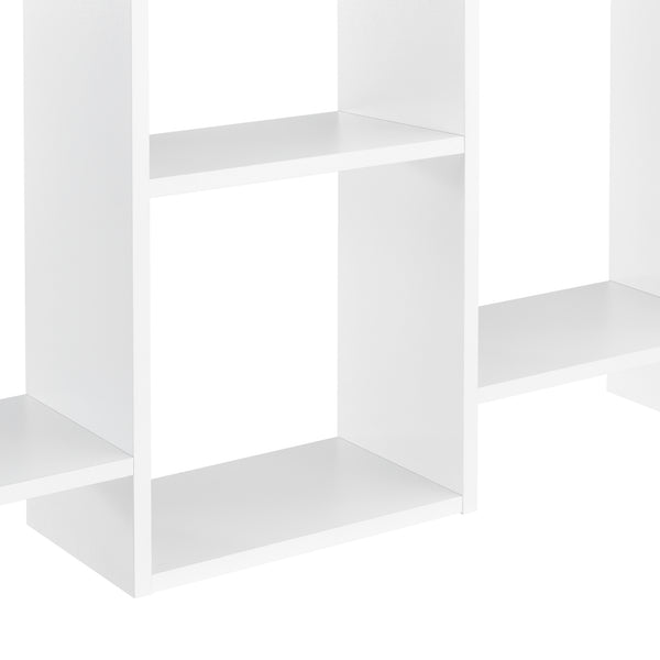 Wandregal Jessheim 161x18x65 cm Weiß en.casa