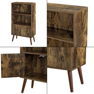 Bücherschrank Ängelholm 113x60x30 cm mit 2 Schranktüren und 2 großen Ablageflächen en.casa