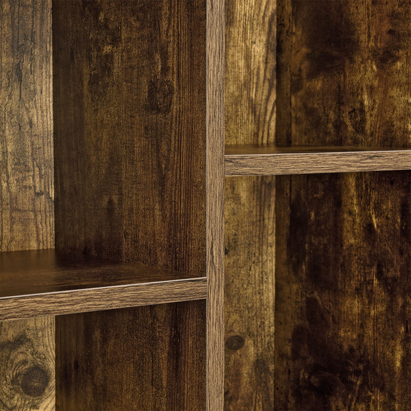 Bücherregal Nossebro Dunkler Holzton en.casa