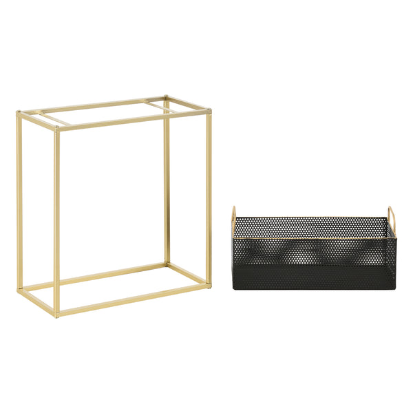 Pflanzständer Jurbise 2er Set Messingfarben/Schwarz en.casa