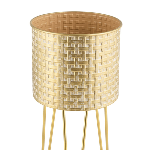 Blumenständer Kalmthout 3er Set Messingfarben en.casa