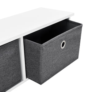 Wandgarderobe Horsens mit Aufbewahrungsboxen 100x20x30cm Weiß/Grau en.casa