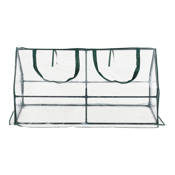 Mini Gewächshaus Laubach 120x60x60cm Transparent PVC Folie [en.casa]