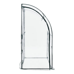 Wand-Gewächshaus Juta 100x200x215cm PVC Folie Transparent [en.casa]