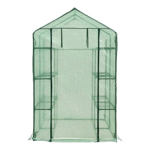 Gewächshaus Vale mit Ablagen 120x170x194cm Grün [en.casa]