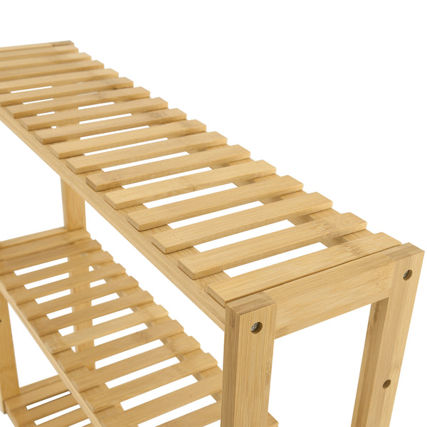 Bambusregal Örnsköldsvik 60x15x54cm Natur Holz [en.casa]