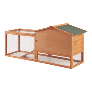 Kaninchenstall Oberursel 68x156x52cm Tannenholz [en.casa]