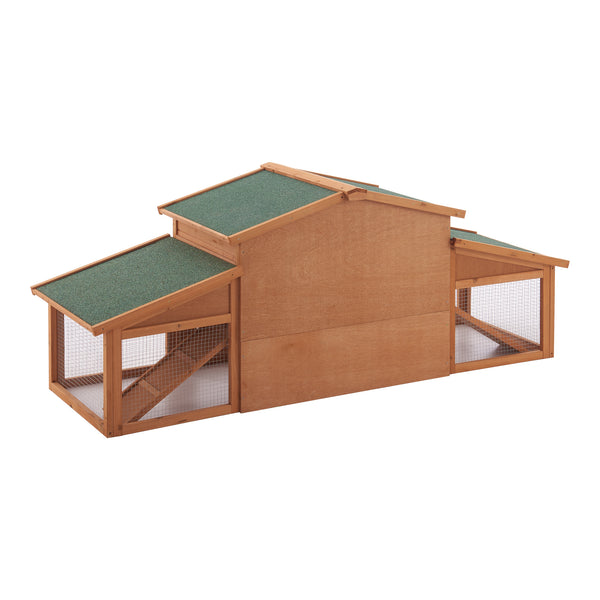 Kaninchenstall Schmitten 72x180x62cm Tannenholz [en.casa]