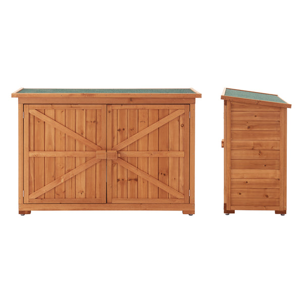 Geräteschrank Kerteminde Kaminholzlager Brennholzregal 88 x 128 x 50 cm [en.casa]