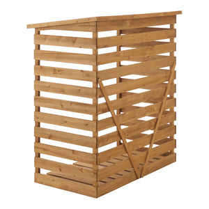 Brennholzunterstand 123x116x64cm Natur Tannenholz [en.casa]