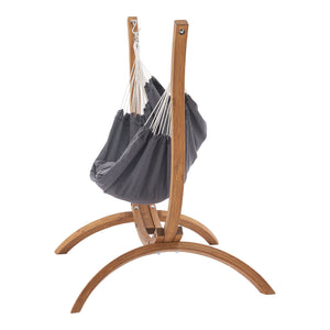 Hängesessel Grevena 155x106x143cm Dunkelgrau [en.casa]