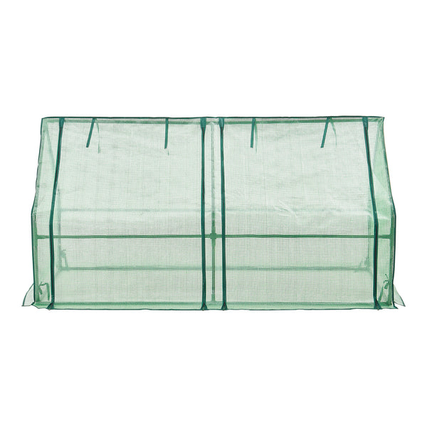 Mini Gewächshaus Nissewaard 180x90x90cm Gitternetz Grün [en.casa]