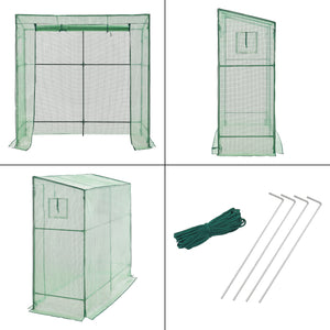 Gewächshaus Vlaardingen 198x78x200cm Grün [en.casa]