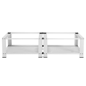 Waschmaschinen-Sockel 2-fach Cremlingen 150 kg Weiß [en.casa]