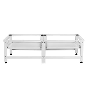 Waschmaschinen-Sockel 2-fach Bothel mit Ablagen 150 kg Weiß [en.casa]