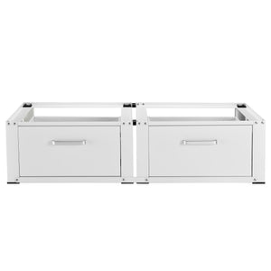 Doppeluntergestell Heyen mit 2 Schubladen Weiß [en.casa]