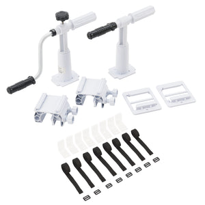 Pool Aufrollvorrichtung Oliveti mit Schiebern Aluminium [en.casa]