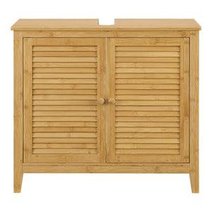 Bambus Waschbeckenunterschrank Värmdö 60x67x30cm [en.casa]