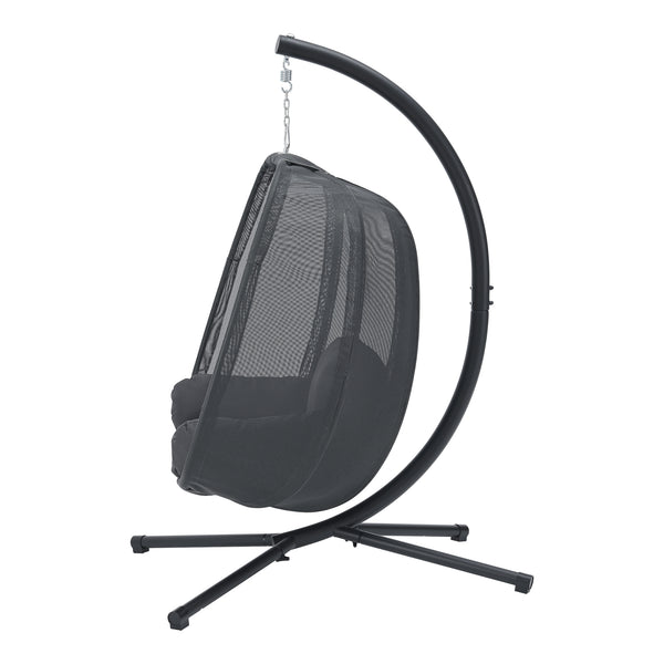 Hängesessel Abegondo mit Gestell und Kissen max. 120 kg [en.casa]