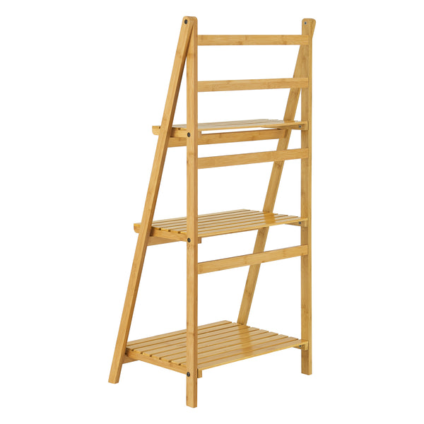 Bambus Leiterregal Lapua mit 3 Ablagen [en.casa]