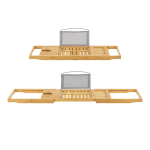 Badewannenablage Orivesi Bambus ausziehbar 70 - 105,5 cm [en.casa]