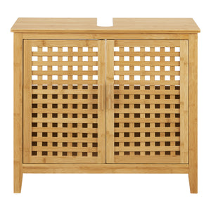 Waschbeckenunterschrank Ingmarsö Bambus 60x67x30cm [en.casa]