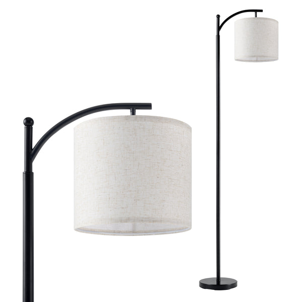 Stehlampe Coventry Schwarz/Beige [lux.pro]